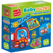 Игра развивающая Пазлы картонные с игрой Транспорт. Животные